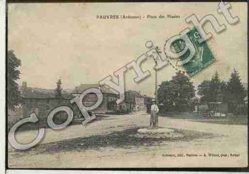 Ville de PAUVRES Carte postale ancienne