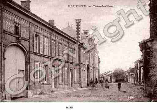 Ville de PAUVRES Carte postale ancienne