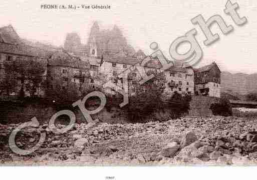 Ville de PEONE Carte postale ancienne