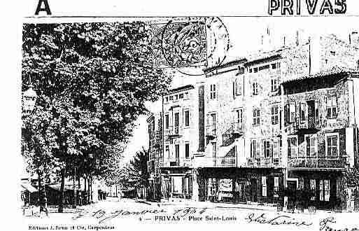 Ville de PRIVAS Carte postale ancienne