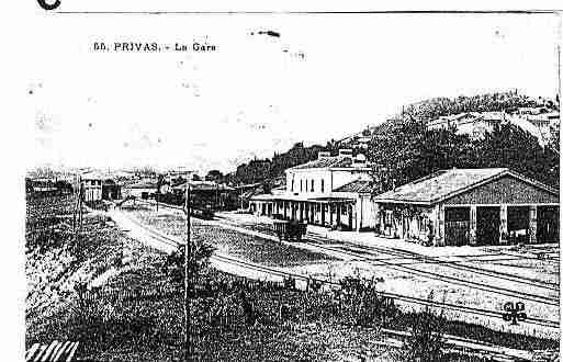 Ville de PRIVAS Carte postale ancienne