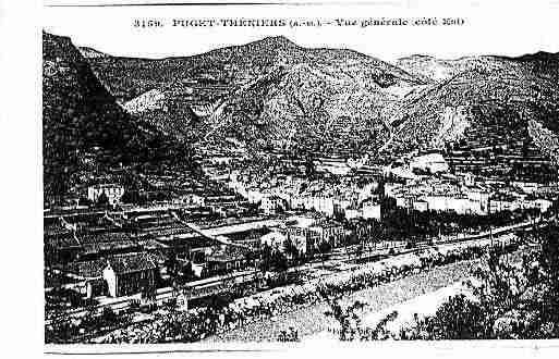 Ville de PUGETTHENIERS Carte postale ancienne