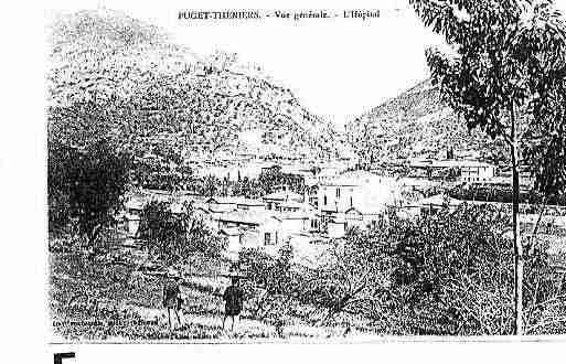 Ville de PUGETTHENIERS Carte postale ancienne