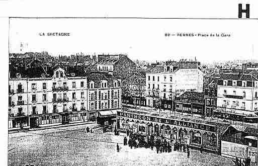 Ville de RENNES Carte postale ancienne