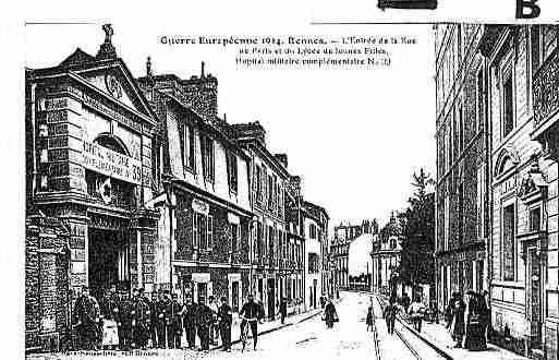 Ville de RENNES Carte postale ancienne