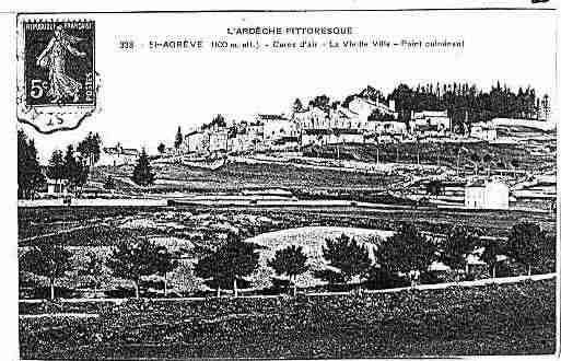 Ville de SAINTAGREVE Carte postale ancienne