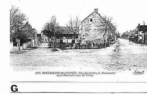 Ville de SAINTGERMAINDESFOSSES Carte postale ancienne