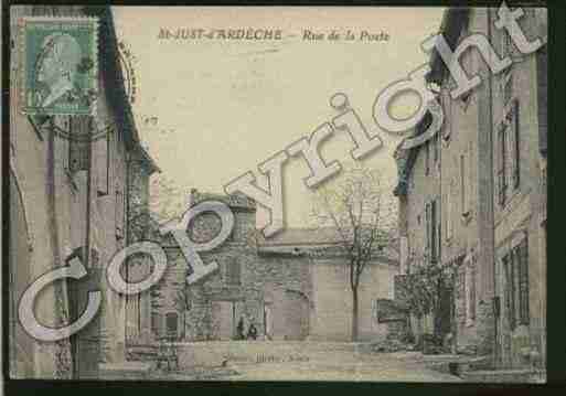 Ville de SAINTJUSTD\'ARDECHE Carte postale ancienne