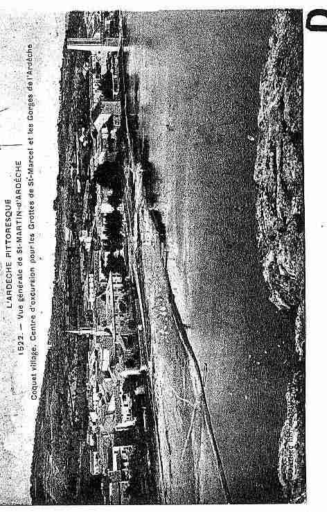 Ville de SAINTMARTIND\'ARDECHE Carte postale ancienne