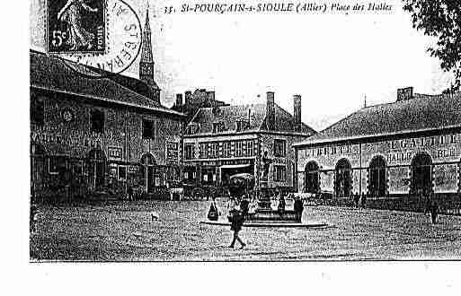 Ville de SAINTPOURCAINSURSIOULE Carte postale ancienne