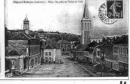 Ville de SIGNYL\'ABBAYE Carte postale ancienne