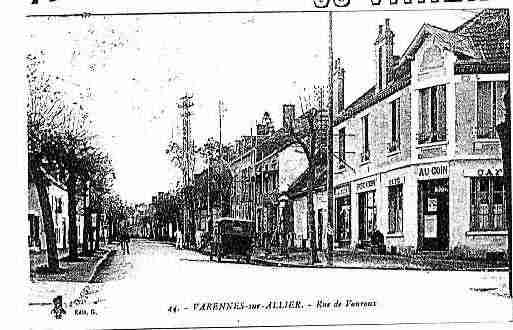 Ville de VARENNESSURALLIER Carte postale ancienne