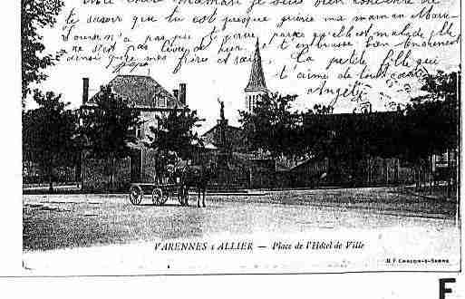 Ville de VARENNESSURALLIER Carte postale ancienne