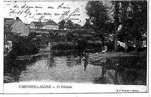 Ville de VARENNESSURALLIER Carte postale ancienne