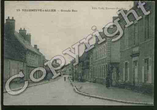 Ville de VILLENEUVESURALLIER Carte postale ancienne