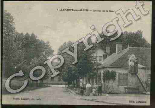 Ville de VILLENEUVESURALLIER Carte postale ancienne