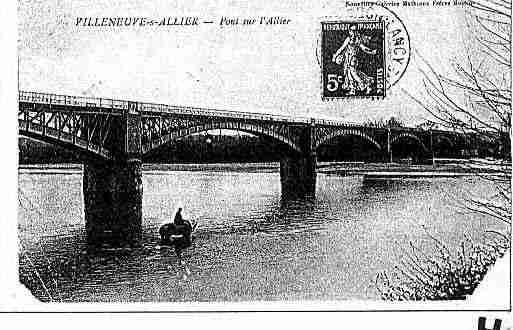 Ville de VILLENEUVESURALLIER Carte postale ancienne