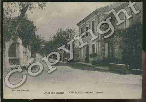 Ville de ALETLESBAINS Carte postale ancienne