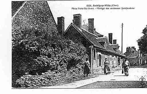 Ville de AUBIGNYSURNERE Carte postale ancienne