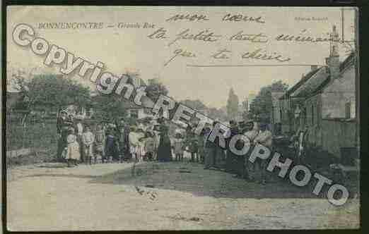 Ville de BONNENCONTRE Carte postale ancienne