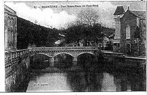 Ville de BRANTOME Carte postale ancienne