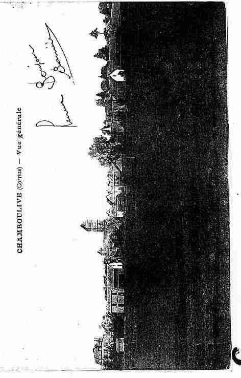 Ville de CHAMBOULIVE Carte postale ancienne