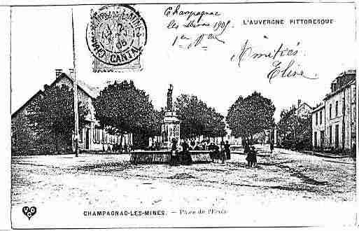 Ville de CHAMPAGNAC Carte postale ancienne