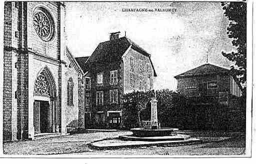 Ville de CHAMPAGNEENVALROMEY Carte postale ancienne