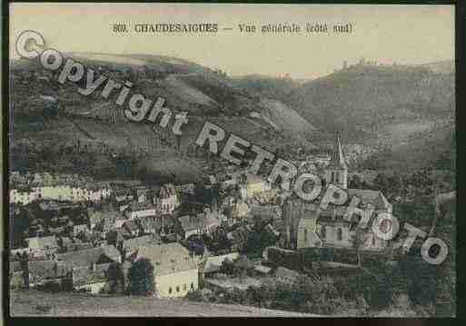 Ville de CHAUDESAIGUES Carte postale ancienne