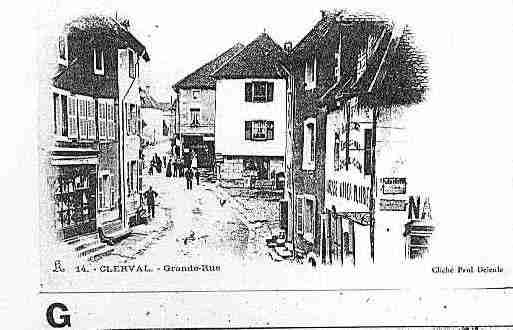 Ville de CLERVAL Carte postale ancienne