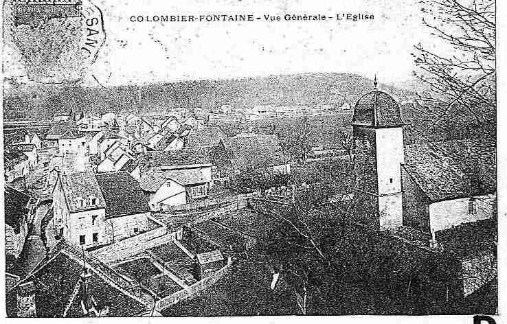 Ville de COLOMBIERFONTAINE Carte postale ancienne