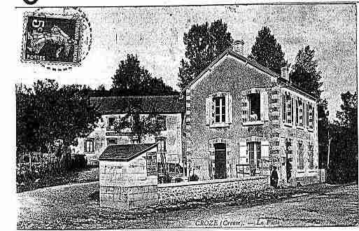 Ville de CROZE Carte postale ancienne