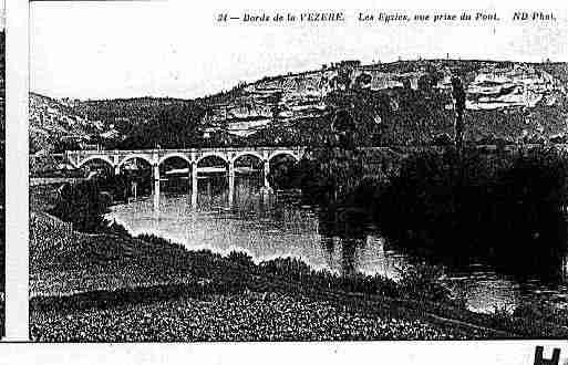 Ville de EYZIES(LES) Carte postale ancienne