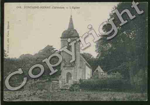 Ville de FONTAINEHENRY Carte postale ancienne