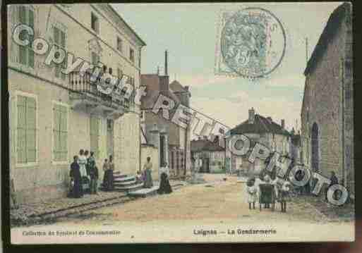 Ville de LAIGNES Carte postale ancienne