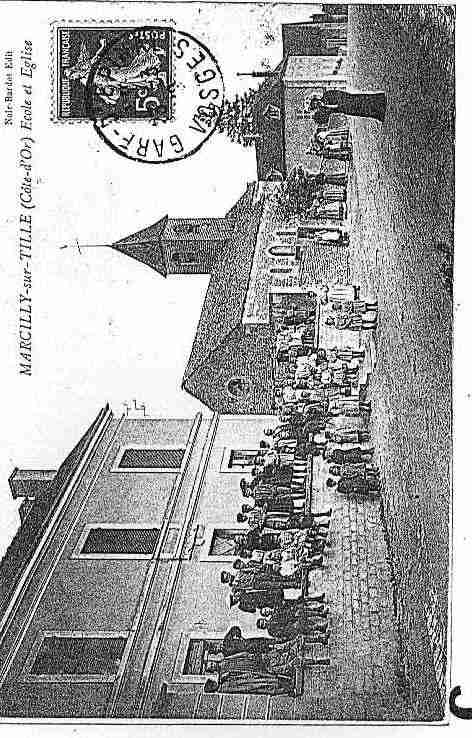 Ville de MARCILLYSURTILLE Carte postale ancienne