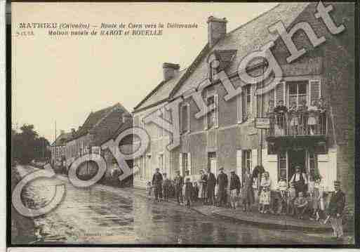 Ville de MATHIEU Carte postale ancienne