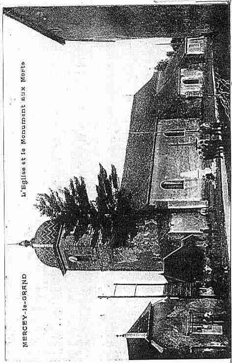 Ville de MERCEYLEGRAND Carte postale ancienne Ville de MERCEYLEGRAND Carte postale ancienne