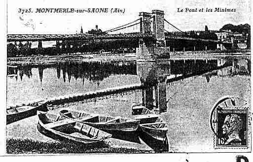 Ville de MONTMERLESURSAONE Carte postale ancienne Ville de MONTMERLESURSAONE Carte postale ancienne