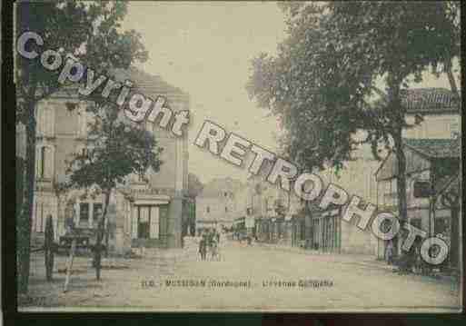 Ville de MUSSIDAN Carte postale ancienne