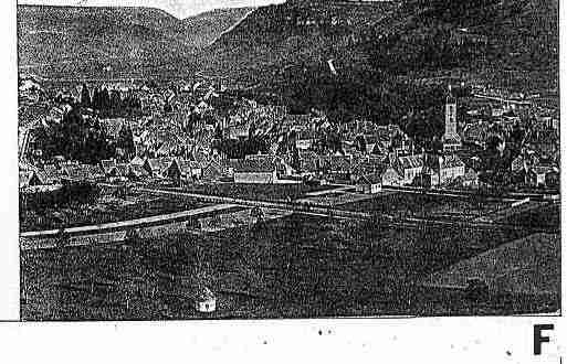 Ville de ORNANS Carte postale ancienne