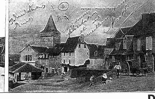 Ville de PAYZAC Carte postale ancienne