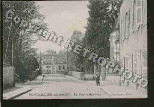 Ville de PONTAILLERSURSAONE Carte postale ancienne