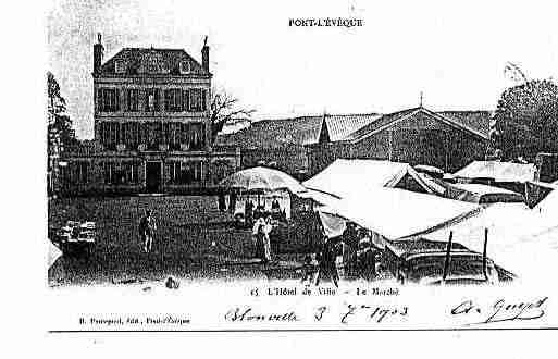 Ville de PONTL\'EVEQUE Carte postale ancienne