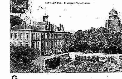 Ville de PONTL\'EVEQUE Carte postale ancienne