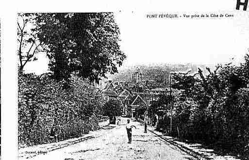 Ville de PONTL\'EVEQUE Carte postale ancienne