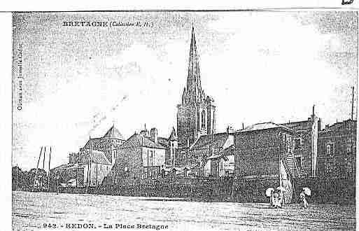 Ville de REDON Carte postale ancienne