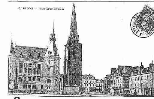 Ville de REDON Carte postale ancienne