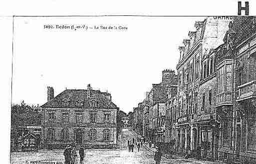 Ville de REDON Carte postale ancienne