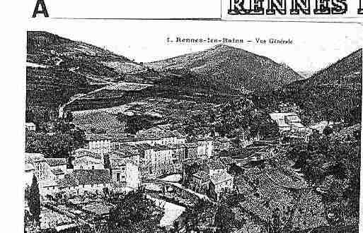 Ville de RENNESLESBAINS Carte postale ancienne